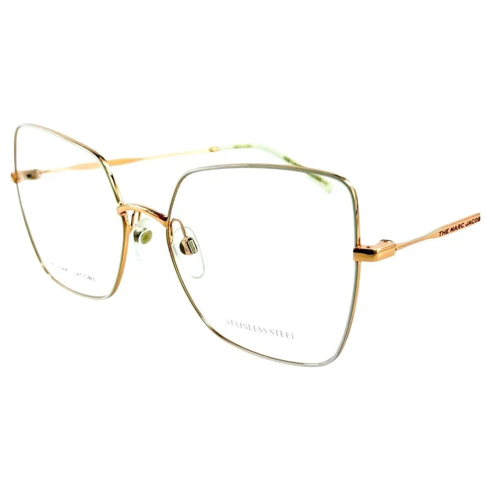 Marc Jacobs Marc 591 Womens Metal Eyeglass Frame Y3R Gold Ivory 57-17 Stainless